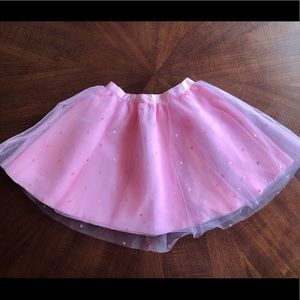 NWT Janie and Jack Pnk Tulle Sparkle Heart Skirt 7